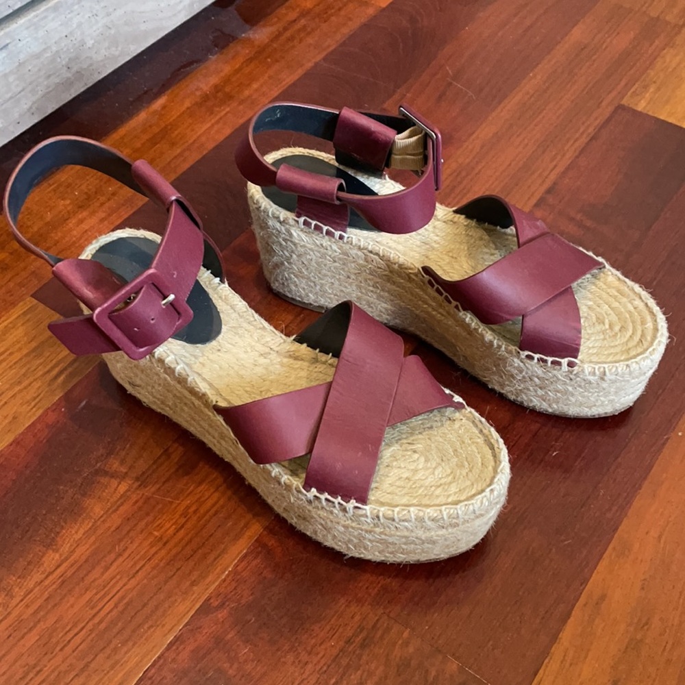 Celine platform espadrille sandal wedges - Picture 3 of 6